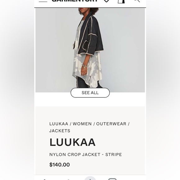 Luukaa Nylon Crop Jacket - Picture 7 of 10